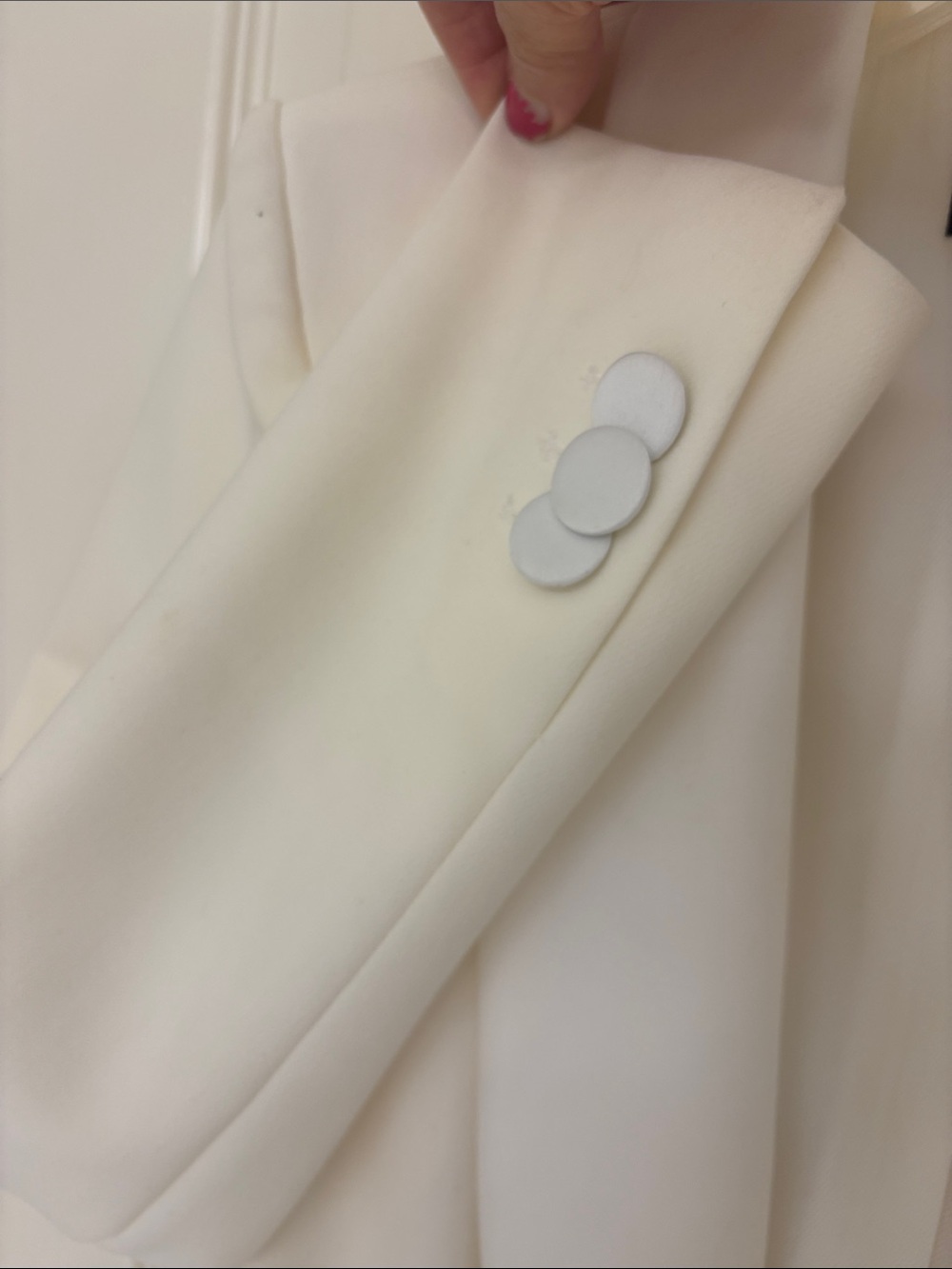 ZARA Ivory Satin Lapel Blazer Jacket - Picture 4 of 4